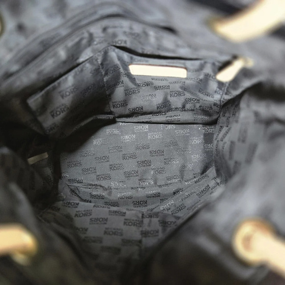 Michael Kors Shiny Black Tote with Gold Accents.  EUC! - Picture 4 of 6